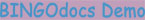 You are on the BINGOdocs Demo page